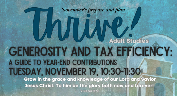 Thrive! Planning Ahead Part 1