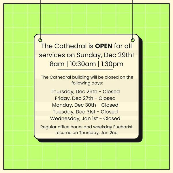 Sunday, December 29th - We're OPEN!