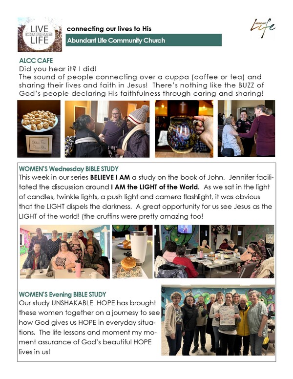 The Events & Happenings of the Abundant Life