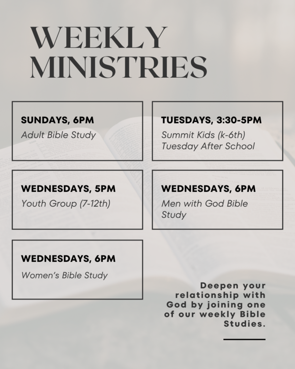 Check Out Our Weekly Ministries
