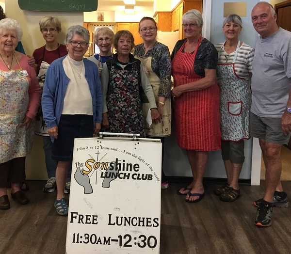 Outreach Focus for JUNE is the Sonshine Lunch Club.