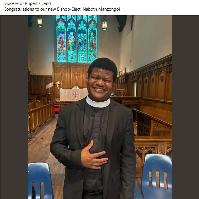 Rev Naboth Manzongo- The Bishop Elect of the Diocese of Ruperts Land ...