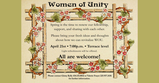 Women of Unity Group - Meeting in Person! image