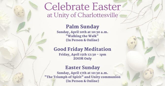 Palm Sunday, Good Friday, and Easter image