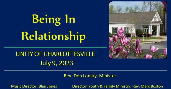 Being in Relationship