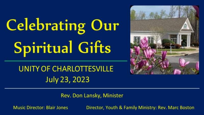 Celebrating Our Spiritual Gifts