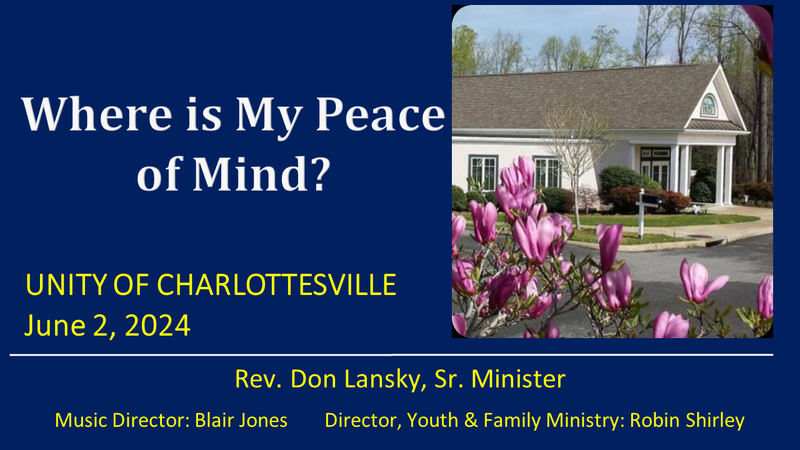 Where is My Peace of Mind?