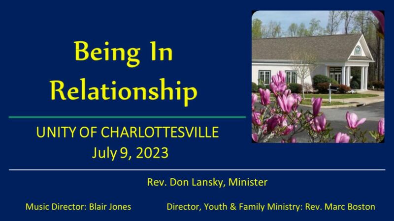 Being in Relationship