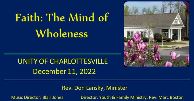 Faith: The Mind of Wholeness