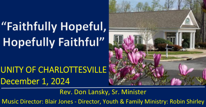 Faithfully Hopeful, Hopefully Faithful