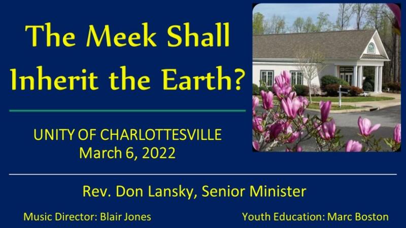The Meek Shall Inherit the Earth?