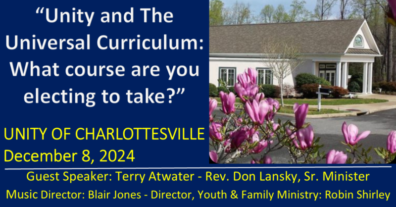 Unity and The Universal Curriculum: What course are you electing to take?