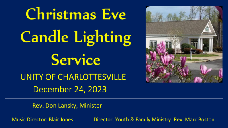 Christmas Eve Candle Lighting