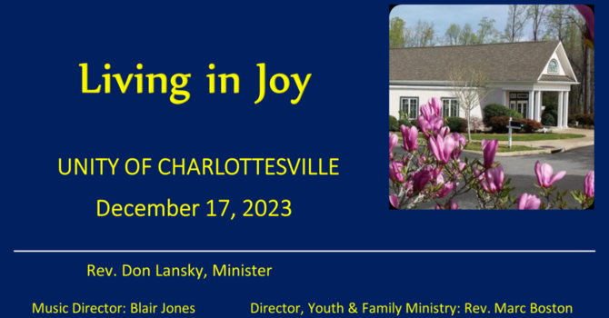 Living in Joy