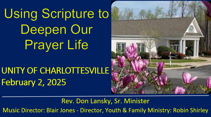 Using Scripture to Deepen Our Prayer Life