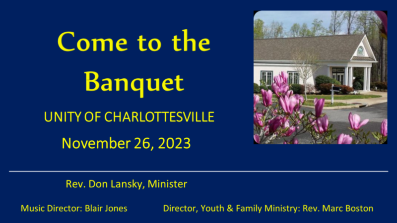 Come to the Banquet