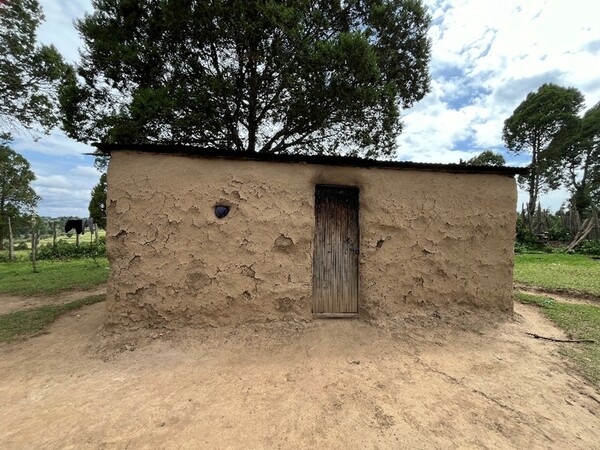 Most homes in Narok are made out of cow dung, with very  few windows to let light inside.