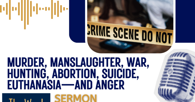 Murder, Manslaughter, War, Hunting, Abortion, Suicide, Euthanasia—and Anger (Sermon)