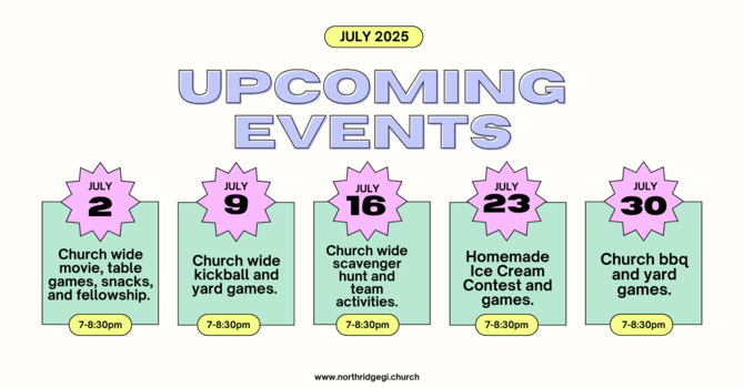 Church Wide Summer Events