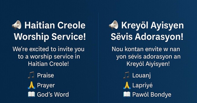 Haitian Creole Worship Service image