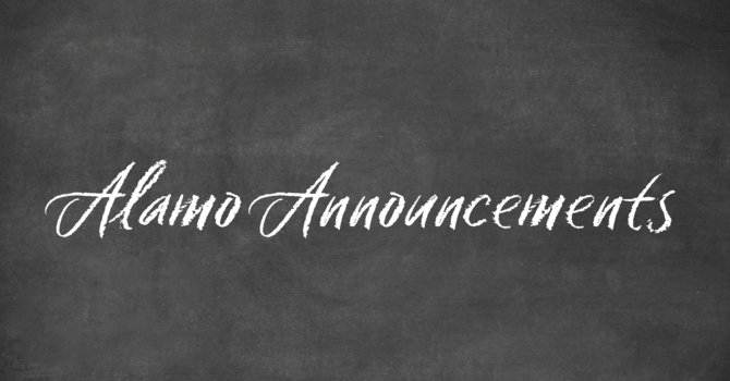 Alamo Baptist Church Announcements for 6/29/25 image