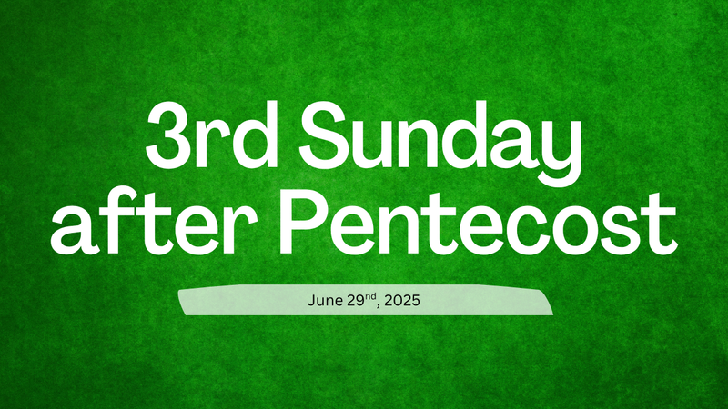 June 29, 2025 - Gospel & Sermon