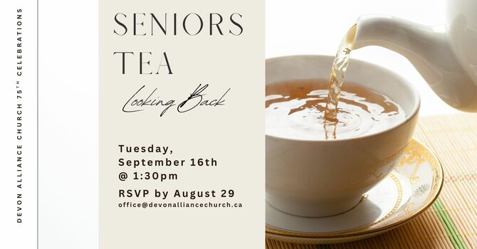 Seniors Tea - Looking Back at the last 75 years