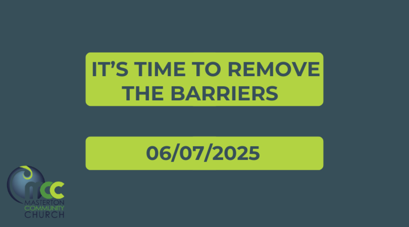 It is time to remove the barriers 