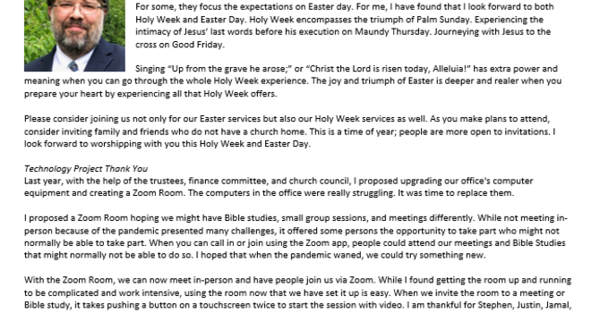 April 2022 Newsletter image