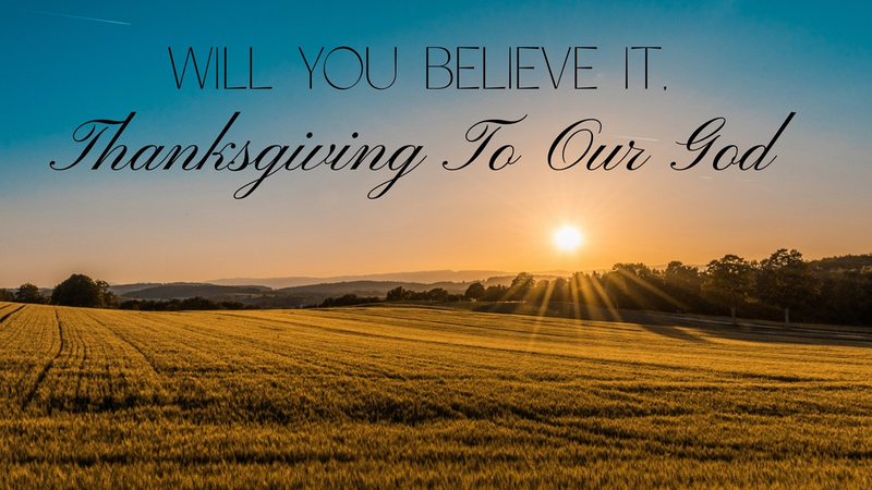 Will You Believe It? God Brought Us Together