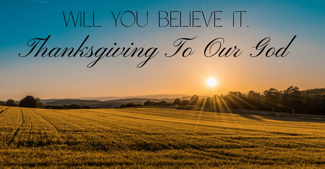Will You Believe It? God Brought Us Together