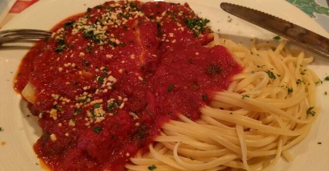 Chicken Parmesan with Spaghetti Meal image