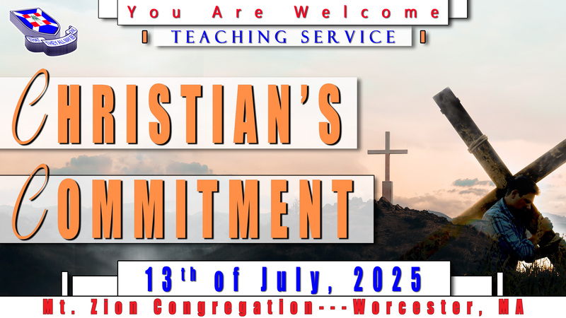 Christian’s Commitment; Teaching Service