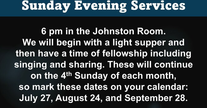 Sunday Evening Services