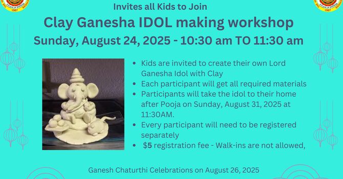 Kid Clay Ganesha Idol Making Workshop