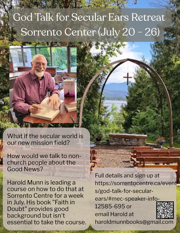God Talk for Secular Ears at Sorrento Centre with Harold Munn