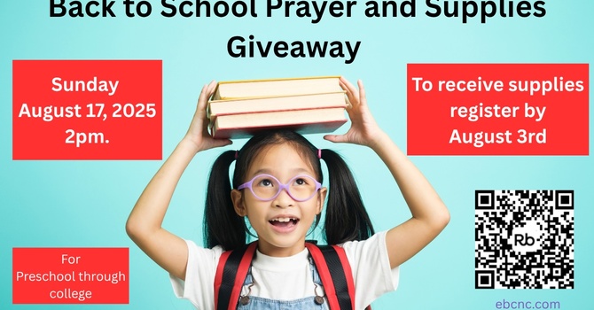 Back To School Prayer & Supplies Give Away