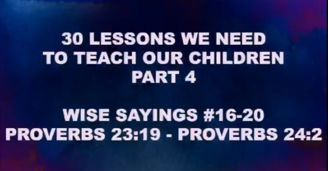 30 Things to Teach Your Children