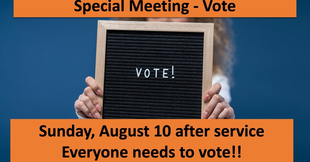 Special Church Membership Meeting