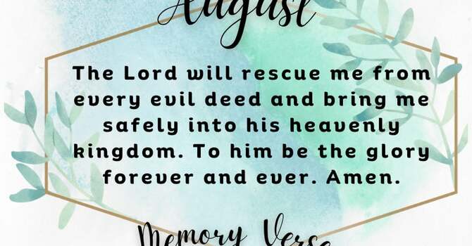 August Memory Verse image