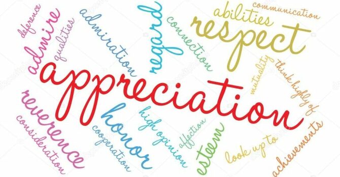 "Appreciation"