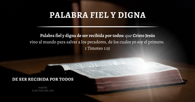Palabra fiel y digna. image
