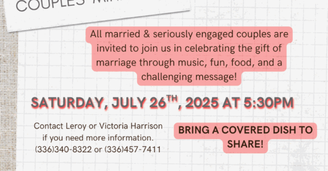 Couples Ministry Gathering image