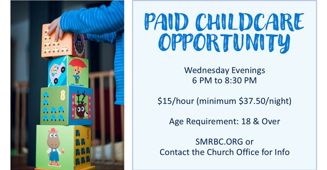 Wednesday PM Paid Childcare Opportunity image
