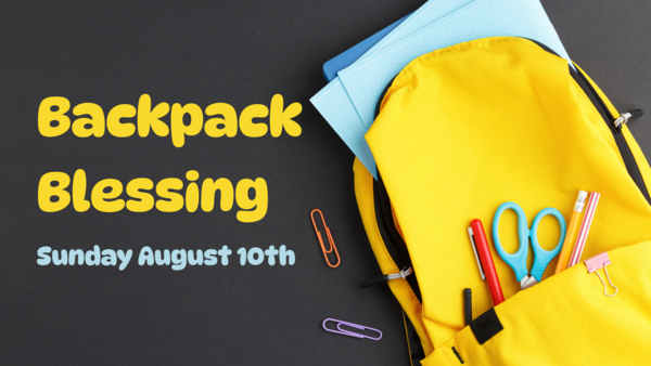 Backpack Blessing