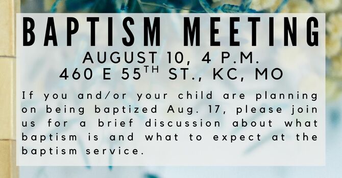 Baptism Meeting