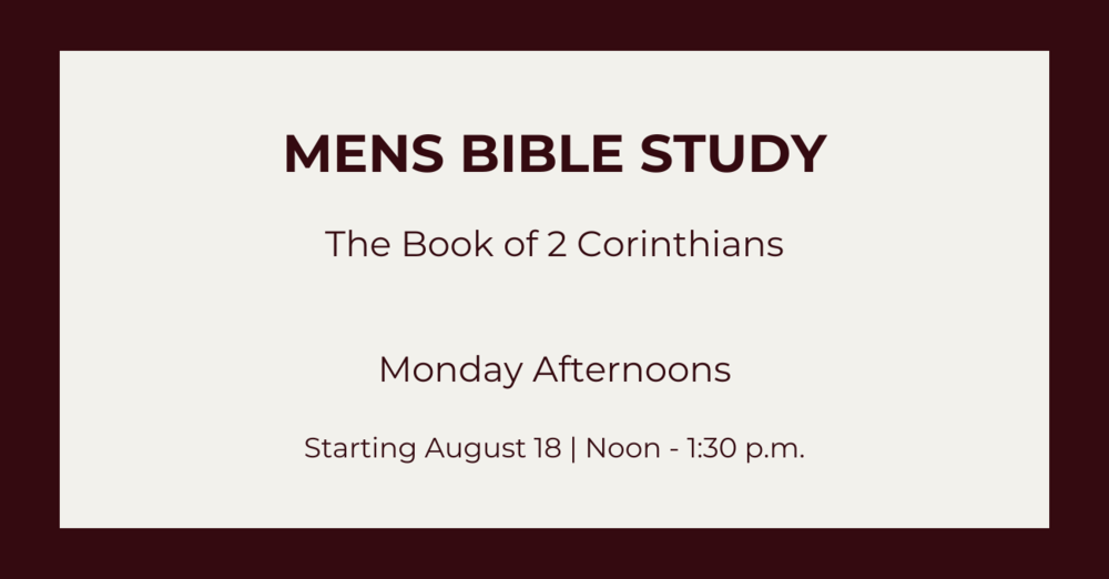 Men's Bible Study - 2 Corinthians 