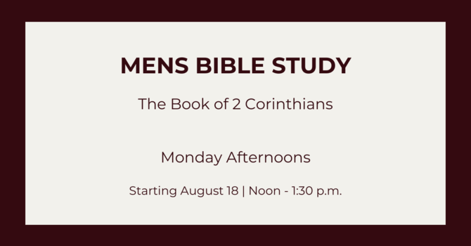 Men's Bible Study - 2 Corinthians 