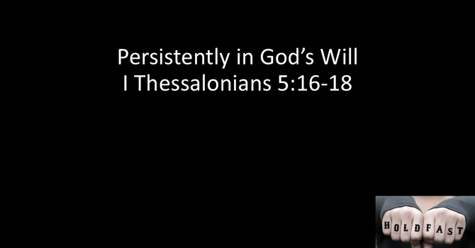 Persistently in God's Will