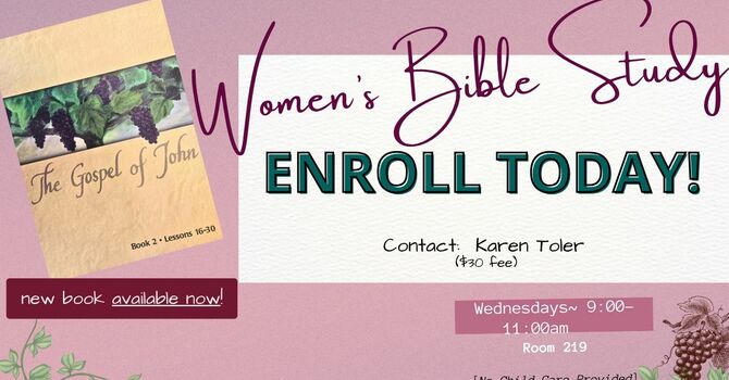Deadline for Autumn Women's Bible Study